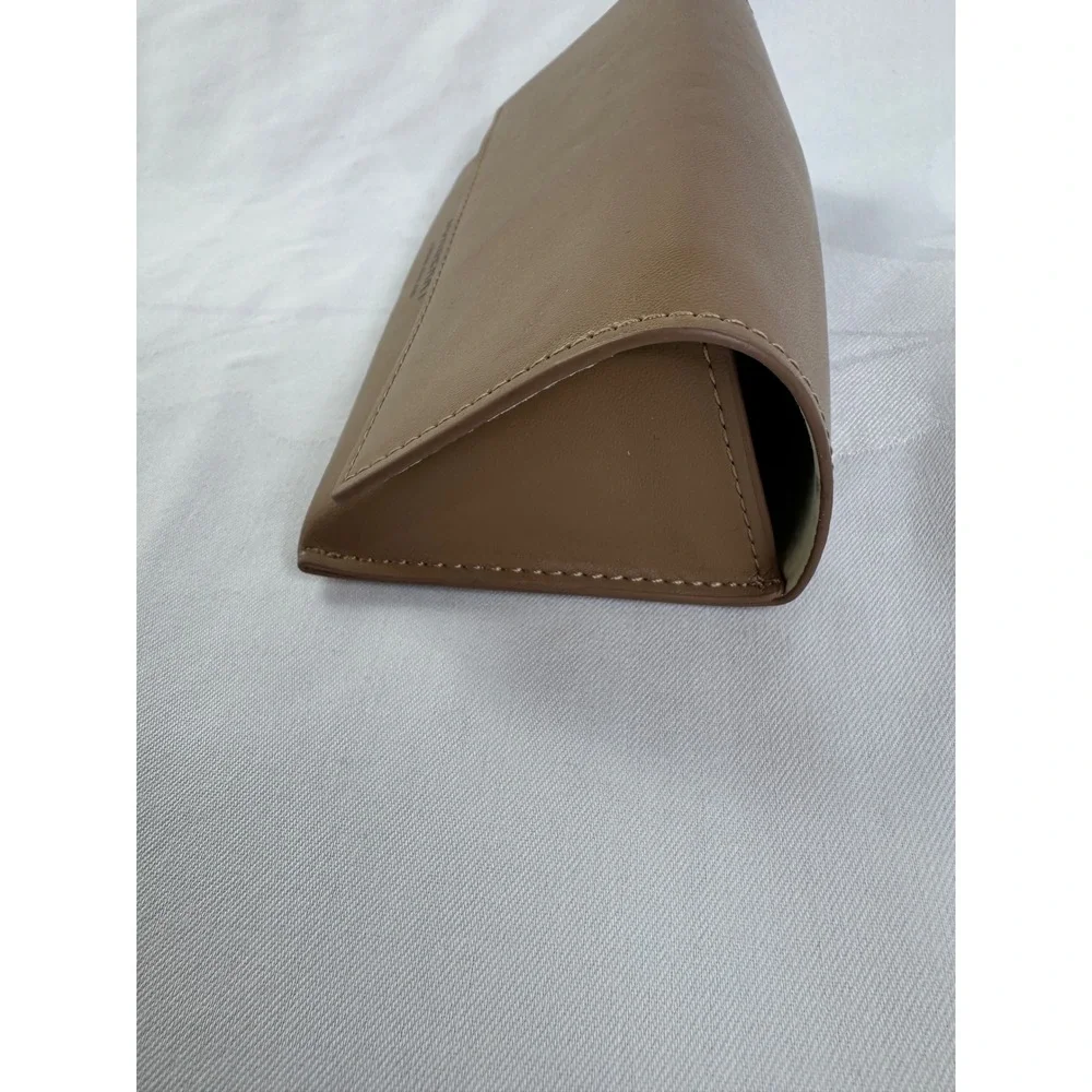 Burberry London England Tan Leather‎ Triangular Eyeglasses Sunglasses Case